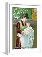 Mrs. Winslows Soothing Syrup-null-Framed Art Print