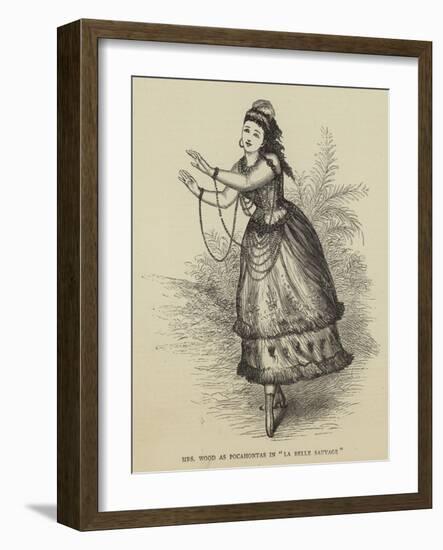 Mrs Wood at Pocahontas in La Belle Sauvage-null-Framed Giclee Print