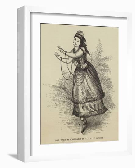 Mrs Wood at Pocahontas in La Belle Sauvage-null-Framed Giclee Print