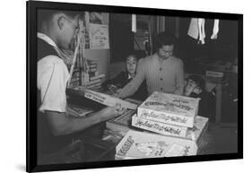 Mrs. Yaeko Nakamura and Family Buying Toys with Fred Moriguchi-Ansel Adams-Framed Art Print