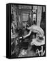 Mrs. Yandle Cooking on Coal Stove, Yacolt Mt, Future Recipients of Electricity from Bonneville Dam-Alfred Eisenstaedt-Framed Stretched Canvas