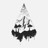 Abstract the Mountains. Hand Draw-MrVayn-Art Print