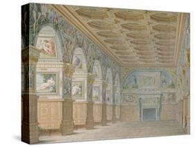 Ms 1014 the Ballroom at Fontainebleau, Plate from an Album-Charles Percier-Stretched Canvas