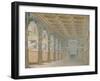 Ms 1014 the Ballroom at Fontainebleau, Plate from an Album-Charles Percier-Framed Giclee Print