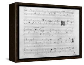Ms.117, Waltz in F Minor, Opus 70, Number 2, Dedicated to Elise Gavard-Frederic Chopin-Framed Stretched Canvas