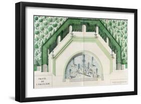 Ms 1307/40 Design for the Bassin De L'Encelade at Versailles-null-Framed Giclee Print