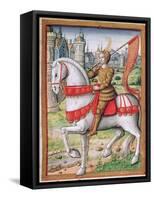 Ms 17 F.76 Joan of Arc from 'Vie Des Femmes Celebres', C.1505-French School-Framed Stretched Canvas