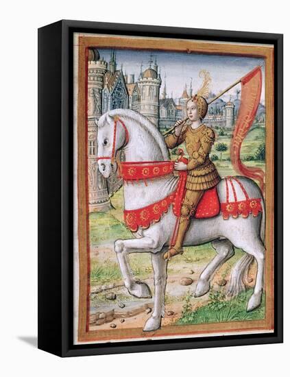 Ms 17 F.76 Joan of Arc from 'Vie Des Femmes Celebres', C.1505-French School-Framed Stretched Canvas