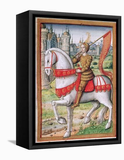 Ms 17 F.76 Joan of Arc from 'Vie Des Femmes Celebres', C.1505-French School-Framed Stretched Canvas