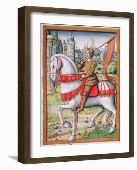 Ms 17 F.76 Joan of Arc from 'Vie Des Femmes Celebres', C.1505-French School-Framed Giclee Print