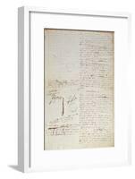 Ms 2108 F.4 Writings on the Conditions for Solving an Equation by Radicals, 1832-Evariste Galois-Framed Giclee Print