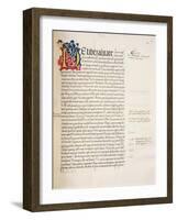 Ms.228, F.29R: Page from Aristotle's 'Nicomachean Ethics and Politics', 1452-John Russell-Framed Giclee Print