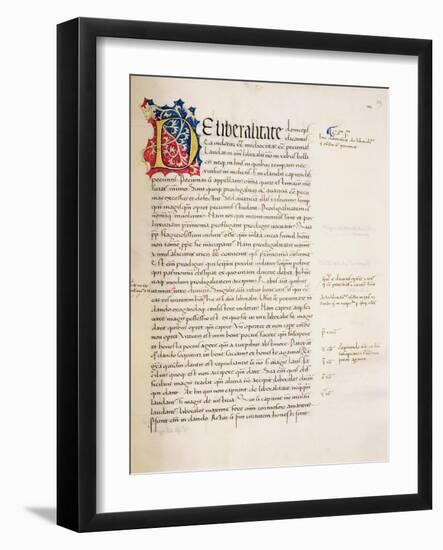 Ms.228, F.29R: Page from Aristotle's 'Nicomachean Ethics and Politics', 1452-John Russell-Framed Giclee Print