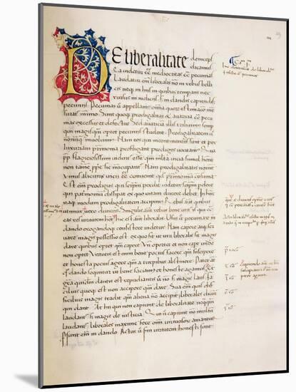 Ms.228, F.29R: Page from Aristotle's 'Nicomachean Ethics and Politics', 1452-John Russell-Mounted Giclee Print