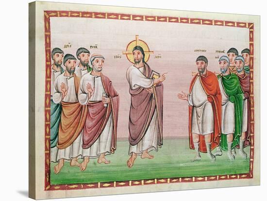 Ms. 24 Jesus and the Captain of Capernaum, from the Codex Egberti, C.980 (Vellum)-Ottonian-Stretched Canvas