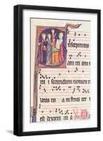 Ms 241 F.144 Historiated Initial 'S' Depicting the Presentation of Jesus at the Temple-French-Framed Giclee Print