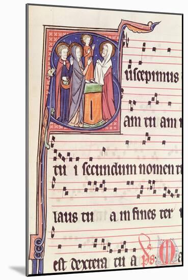 Ms 241 F.144 Historiated Initial 'S' Depicting the Presentation of Jesus at the Temple-French-Mounted Giclee Print