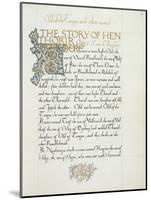 Ms 270* F.1R the Story of Hen Thorir, C.1873-4-William Morris-Mounted Giclee Print