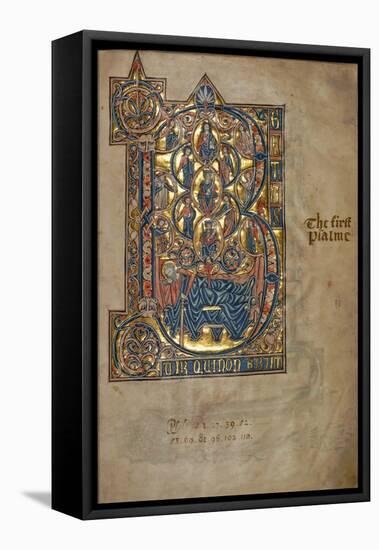 Ms 322 F.7R, Psalm 1, Initial B, Tree of Jesse, Illustration from the 'De Braile Psalter', C.1250-William de Brailes-Framed Stretched Canvas