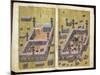 Ms.343.F15V-16R the Mosques at Medina and Mecca, from 'Reasons for Charity', by Mustafa…-null-Mounted Giclee Print