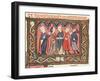 Ms 364 Fol.166 A Marriage, Illustration from Commentaries of Johannes Andreae on Papal Decretals-French-Framed Giclee Print