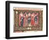 Ms 364 Fol.166 A Marriage, Illustration from Commentaries of Johannes Andreae on Papal Decretals-French-Framed Giclee Print