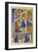 Ms 39-1950 F.26R the Annunciation and Annunciation to the Shepherds, 1464-null-Framed Giclee Print