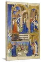 Ms 39-1950 F.26R the Annunciation and Annunciation to the Shepherds, 1464-null-Stretched Canvas