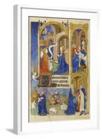 Ms 39-1950 F.26R the Annunciation and Annunciation to the Shepherds, 1464-null-Framed Giclee Print