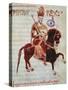 Ms 4 Equestrian Portrait of Pepin (C.773-810) King of Italy, 1023 (Vellum)-Italian-Stretched Canvas