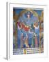 Ms 412 the Trinity Surrounded by Three Angels and Below Them Personifications of Mercy and Truth-Jean Fouquet-Framed Giclee Print