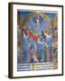 Ms 412 the Trinity Surrounded by Three Angels and Below Them Personifications of Mercy and Truth-Jean Fouquet-Framed Giclee Print