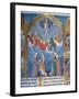 Ms 412 the Trinity Surrounded by Three Angels and Below Them Personifications of Mercy and Truth-Jean Fouquet-Framed Giclee Print