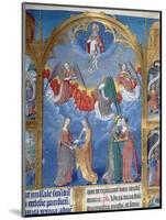 Ms 412 the Trinity Surrounded by Three Angels and Below Them Personifications of Mercy and Truth-Jean Fouquet-Mounted Giclee Print