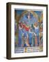 Ms 412 the Trinity Surrounded by Three Angels and Below Them Personifications of Mercy and Truth-Jean Fouquet-Framed Giclee Print