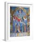 Ms 412 the Trinity Surrounded by Three Angels and Below Them Personifications of Mercy and Truth-Jean Fouquet-Framed Giclee Print