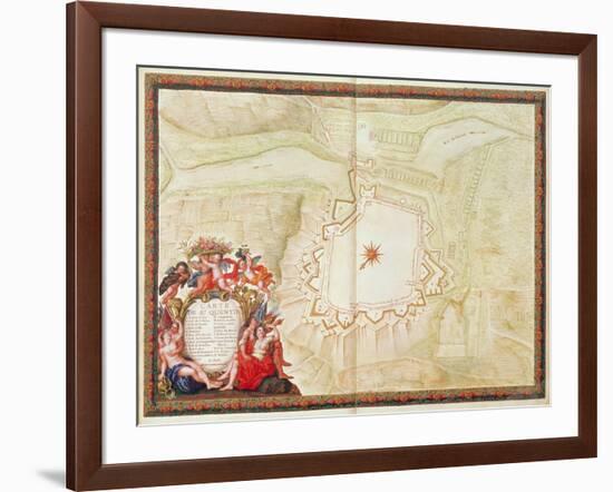 Ms. 988, Vol.3 Fol.10 Map of Saint-Quentin, from the 'Atlas Louis Xiv', 1683-88-Sebastien Le Prestre de Vauban-Framed Giclee Print