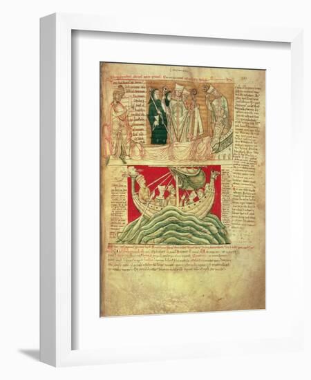 Ms Ccc 157 P.383 the Visions Dreamt by King Henry I in Normandy in 1130, from the Worcester…-null-Framed Giclee Print