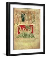 Ms Ccc 157 P.383 the Visions Dreamt by King Henry I in Normandy in 1130, from the Worcester…-null-Framed Giclee Print