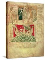 Ms Ccc 157 P.383 the Visions Dreamt by King Henry I in Normandy in 1130, from the Worcester…-null-Stretched Canvas