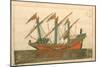 Ms. Cicogna 1971, Miniature from the 'Memorie Turchesche' Depicting a Turkish Galley-Venetian-Mounted Giclee Print