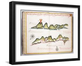 Ms Elkins 169 'A Description of the Sea Coast from the Hill of Guatemala To...' Illustration from…-William Hack-Framed Giclee Print