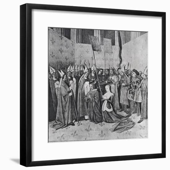 Ms Fr. 6465 the Coronation of Louis VIII (1187-1226) and Blanche De Castille (1188-1252)-Jean Fouquet-Framed Giclee Print