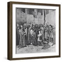 Ms Fr. 6465 the Coronation of Louis VIII (1187-1226) and Blanche De Castille (1188-1252)-Jean Fouquet-Framed Giclee Print