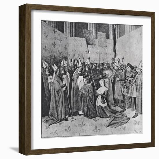Ms Fr. 6465 the Coronation of Louis VIII (1187-1226) and Blanche De Castille (1188-1252)-Jean Fouquet-Framed Giclee Print