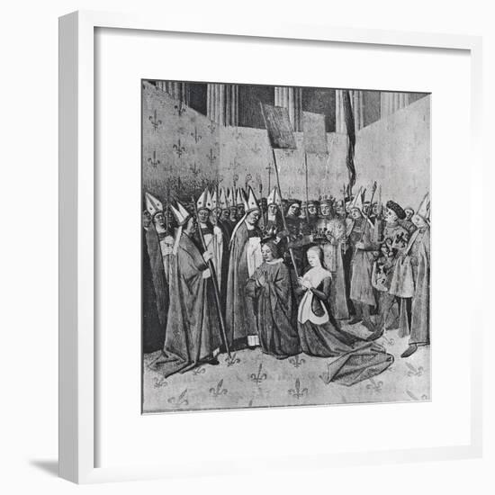 Ms Fr. 6465 the Coronation of Louis VIII (1187-1226) and Blanche De Castille (1188-1252)-Jean Fouquet-Framed Giclee Print