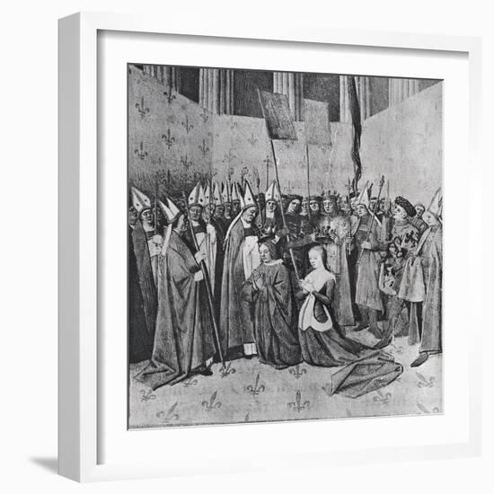 Ms Fr. 6465 the Coronation of Louis VIII (1187-1226) and Blanche De Castille (1188-1252)-Jean Fouquet-Framed Giclee Print