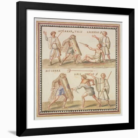 Ms Gen 1496 Plate Cxxiv Gladiators, 1674-Pietro Santi Bartoli-Framed Giclee Print