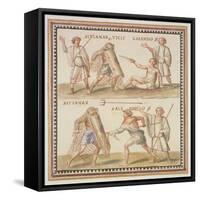 Ms Gen 1496 Plate Cxxiv Gladiators, 1674-Pietro Santi Bartoli-Framed Stretched Canvas