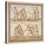 Ms Gen 1496 Plate Cxxiv Gladiators, 1674-Pietro Santi Bartoli-Stretched Canvas